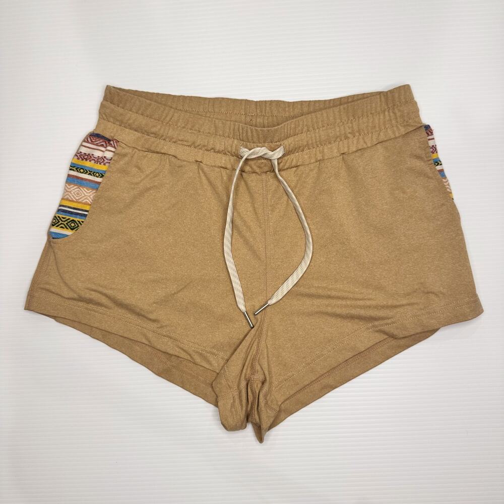 Wowie Kozie Lounge Shorts Wheat Tan Women’s Small Boho Tribal Pocket Loungewear - Picture 11 of 16